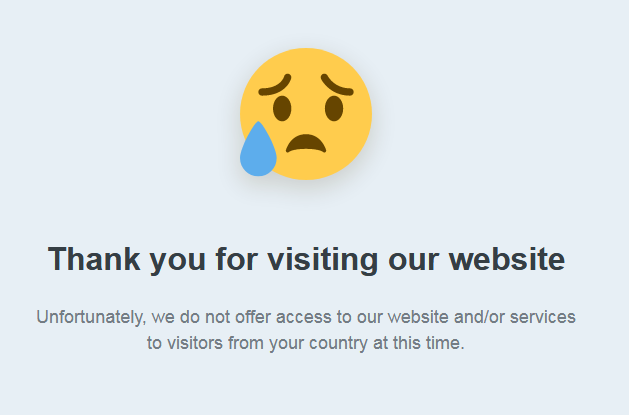 no access for your country