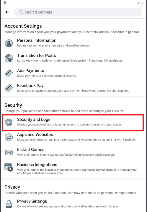 security and login