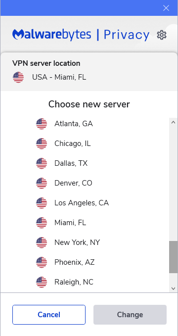 server choices
