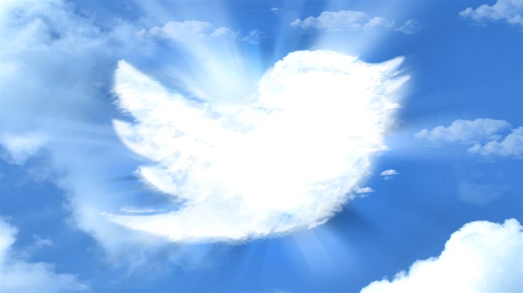 twitter bird as a cloud