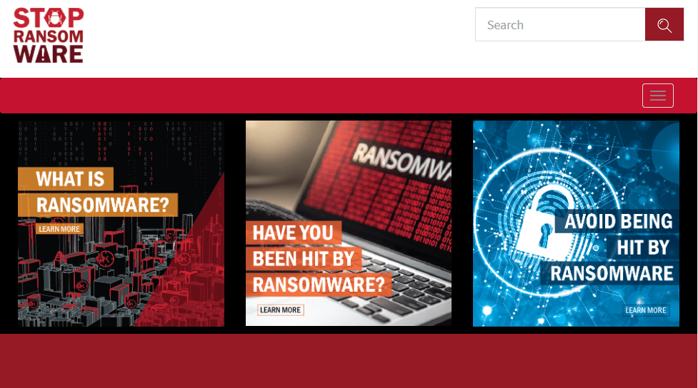 StopRansomware.gov brings together information on stopping and surviving ransomware attacks