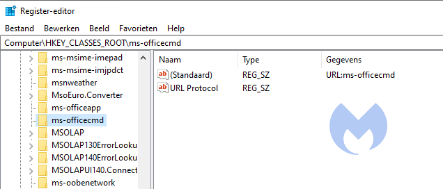 ms-officecmd in the registry