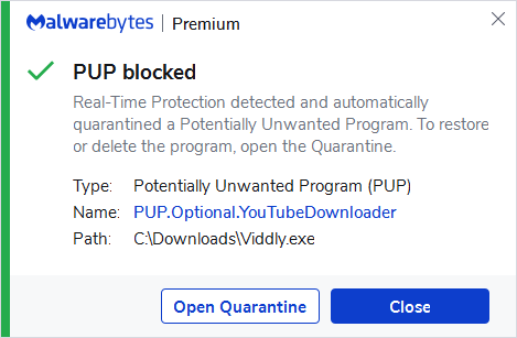 block PUP.Optional.YouTubeDownloader