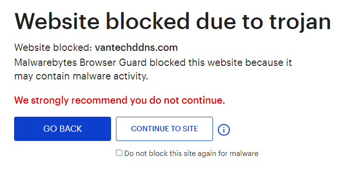 block vantechddns.com