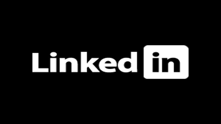 Linkedin logo in black