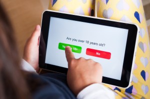 An image depicting how easy is for a child to access adult content on the internet using wireless devices