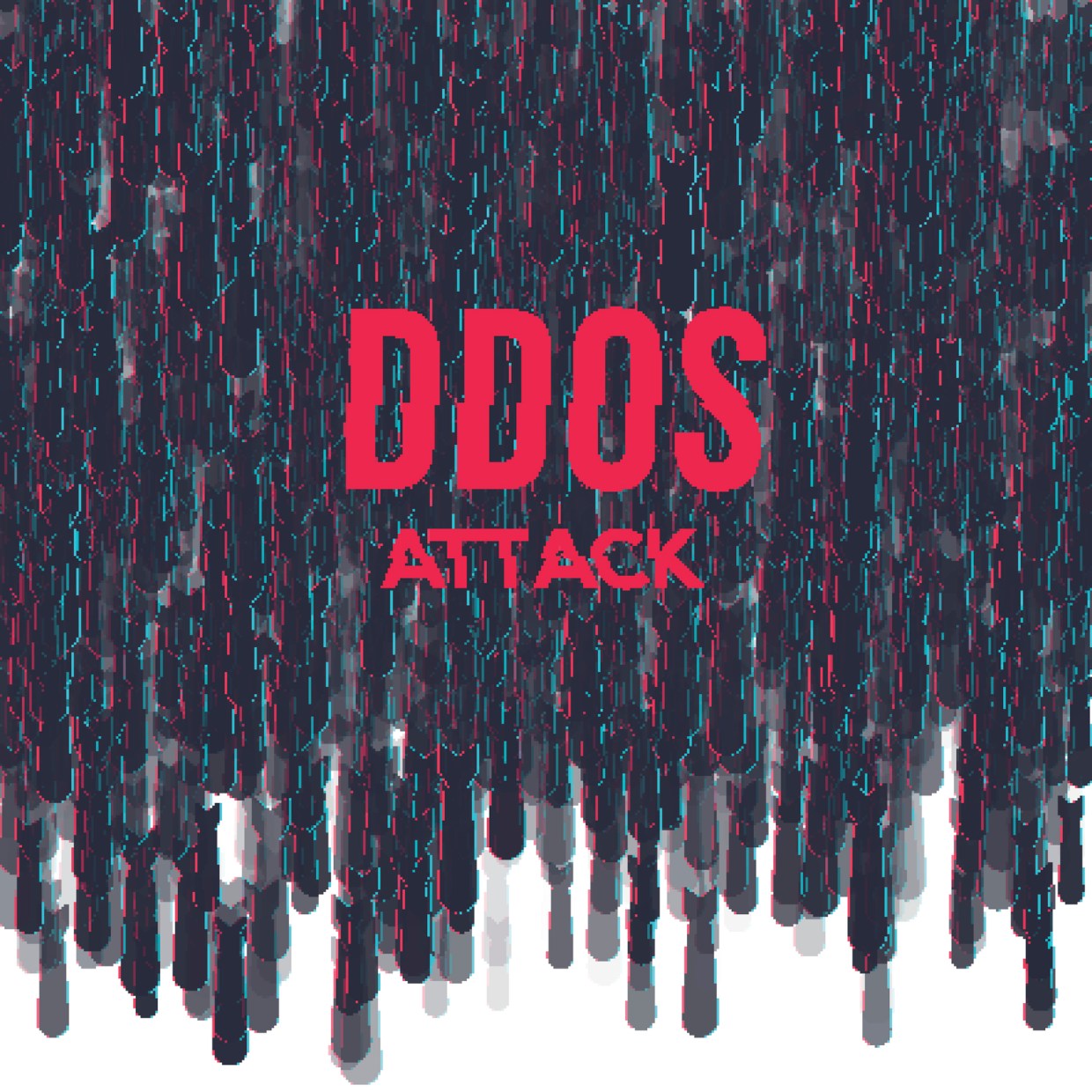 Hacker DDoS attack on abstrackt background. Vector distorted glitch effect. Chromatic aberration style. massive attack