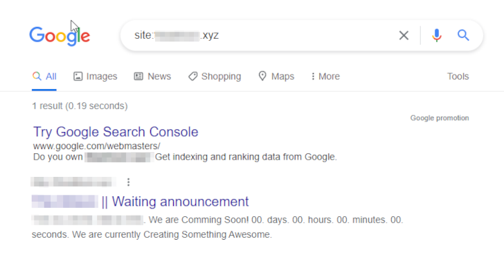 An ALPHV leak site appears in Google Search results