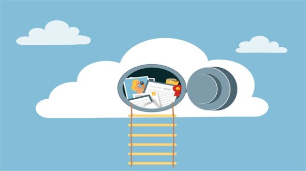 Door to cloud storage is open, personal data is leaked.Hacking private documents from online storage.Cyber crime in internet.Vector flat illustration.