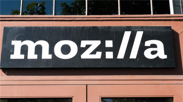 Mozilla logo on a building