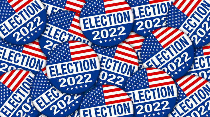 2022 US midterm election campaign buttons