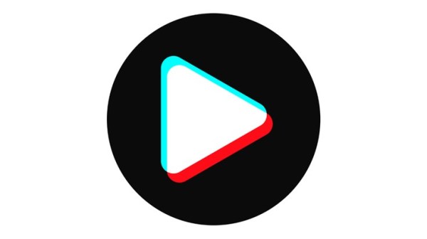 play button with TikTok colours