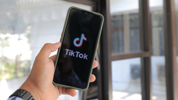 TikTok logo on phone