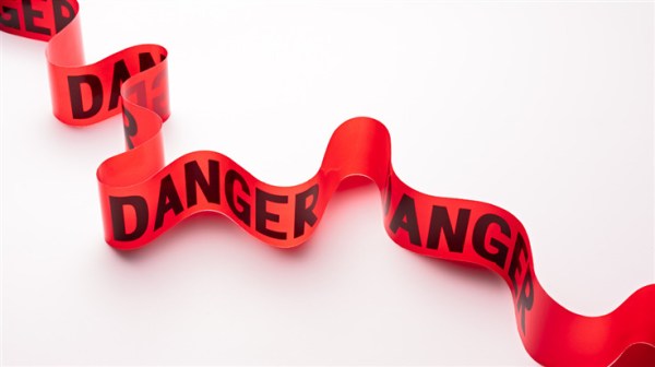 red tape with words danger on it