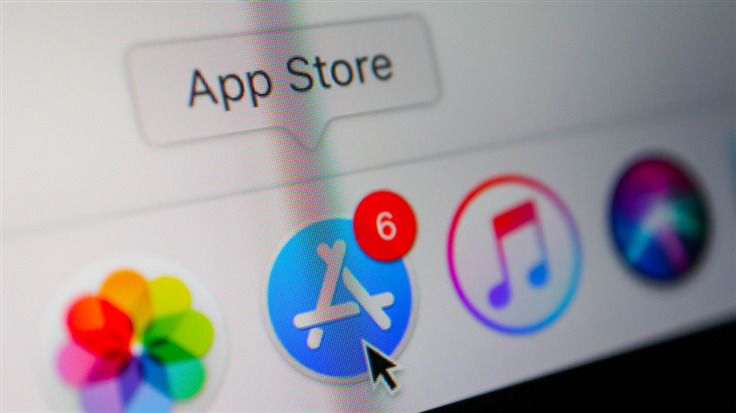 apple App Store app icon on screen