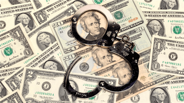 money and handcuffs