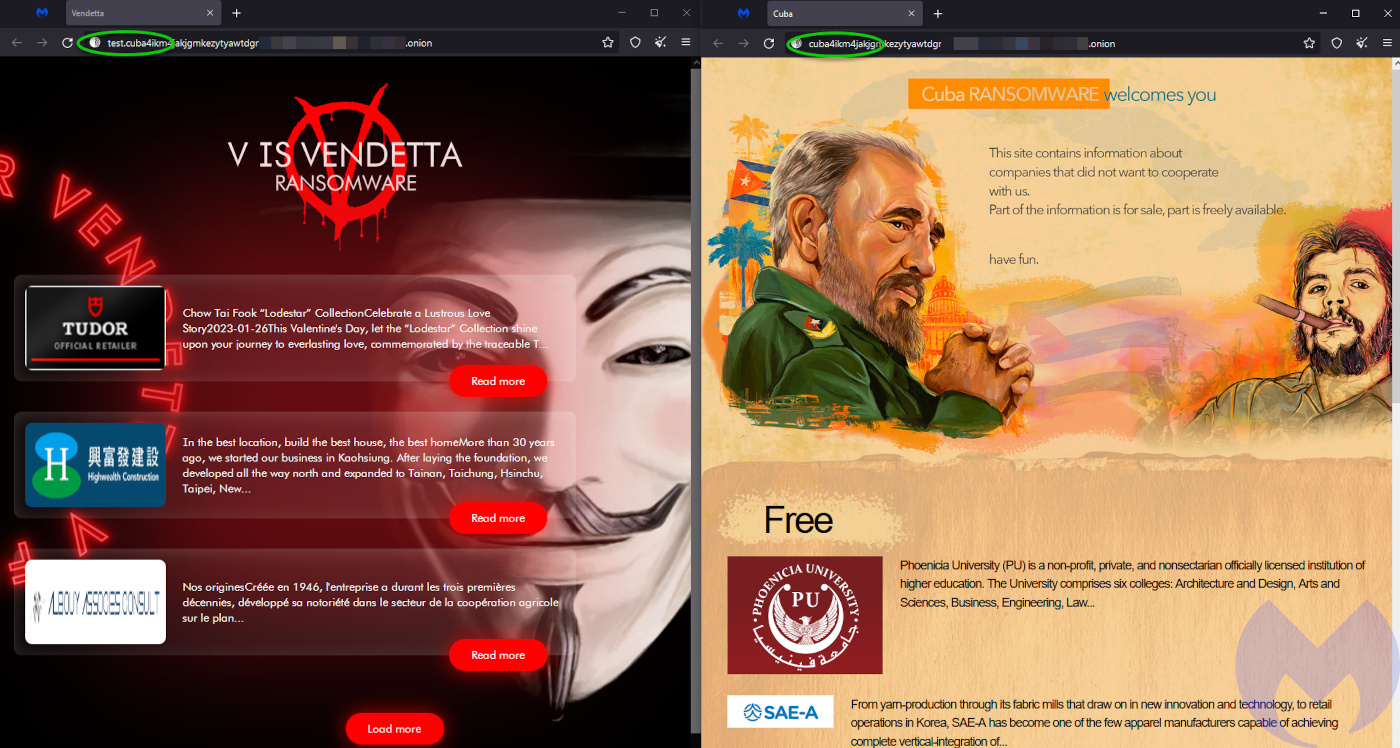 The V is Vendetta leak site