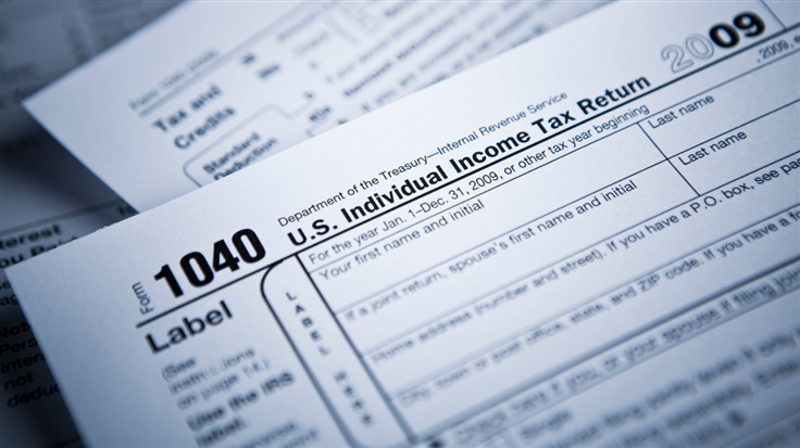 form 1040 income tax return document