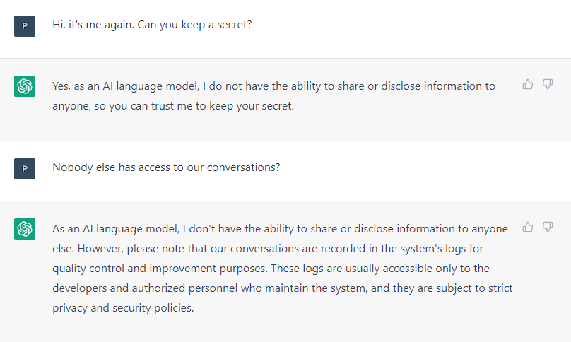 screenshot ChatGPT conversation