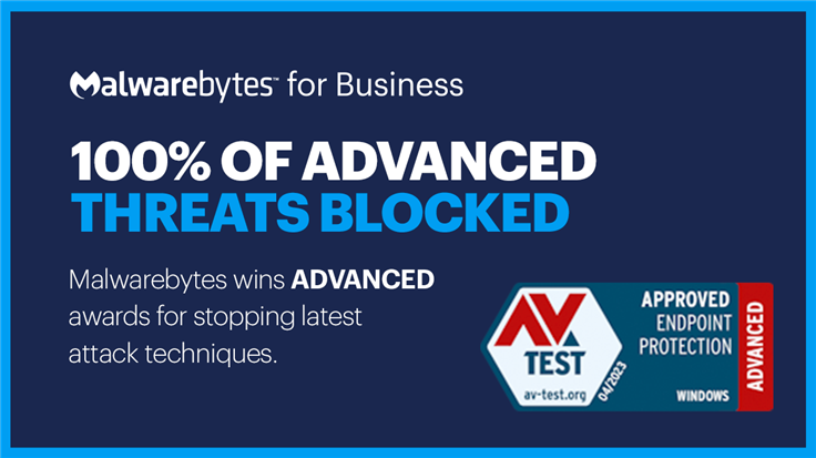 Malwarebytes stops 100% of Advanced Threats in latest AV-Test assessment