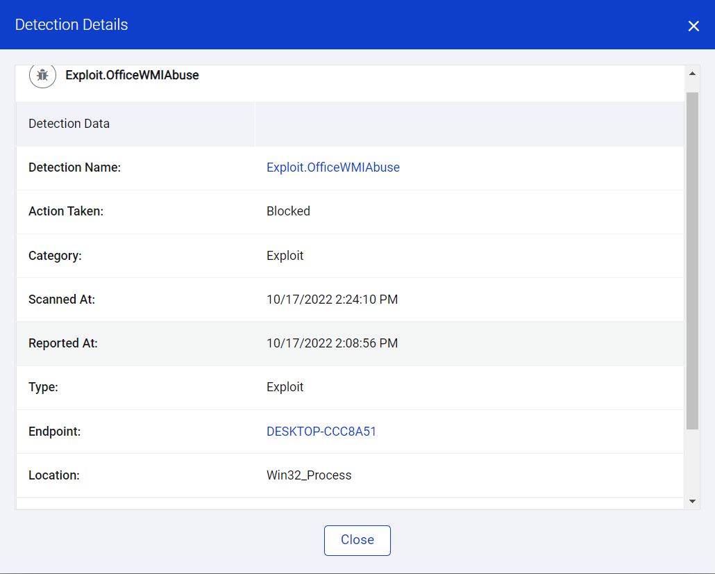 Office WMI abuse blocked