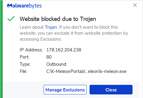 Malwarebytes blocks 178.162.204.238