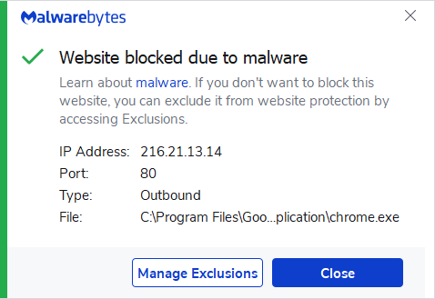 Malwarebytes blocks unylgxxmrsbb.com