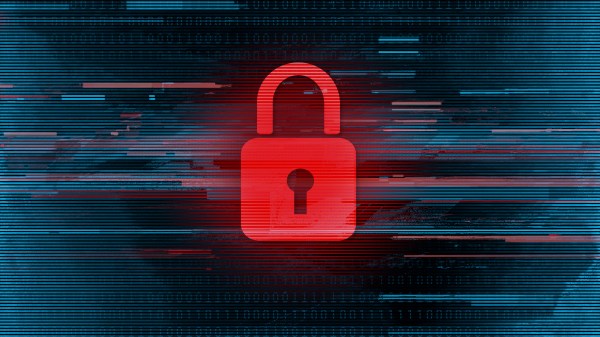 A red lock appears on a dark background