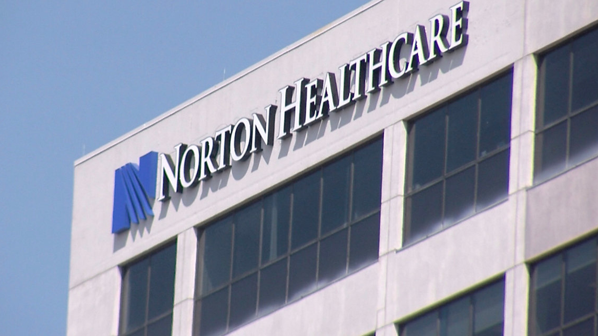 Norton Healthcare logo on a hospital building