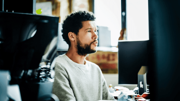 Man working at computer