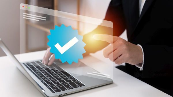 online verification checkmark