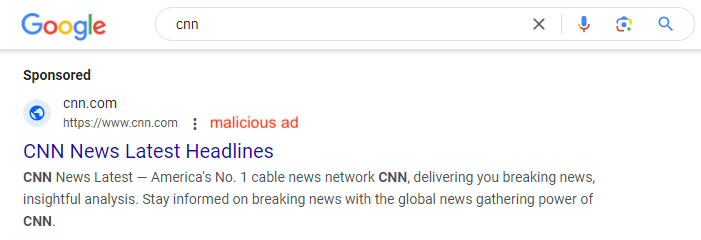 Sahte CNN sponsorlu reklam