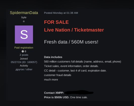 Post by SpidermanData on another forum selling the same data set