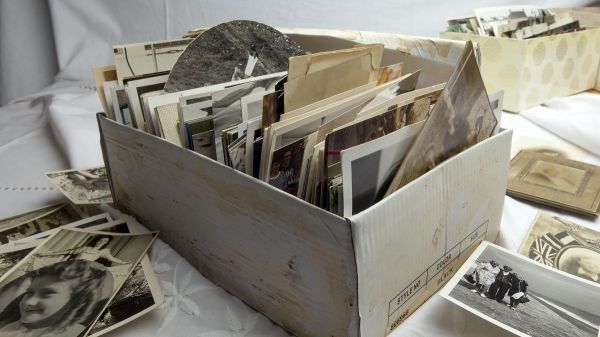 box of old photos