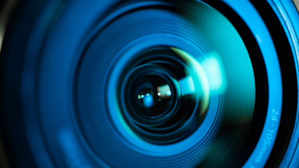 close up image of camera lens