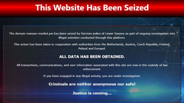 Manson Market domain seized