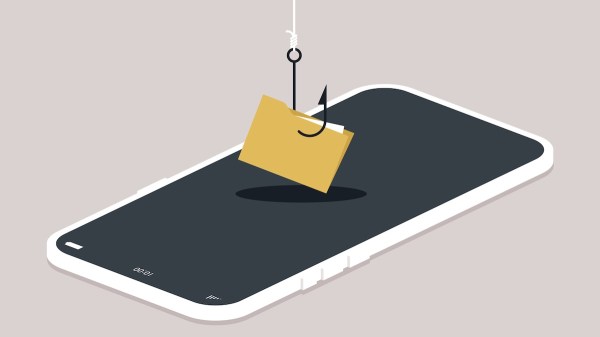 Phone tapped or tracked-warning signs image (phishing hook)