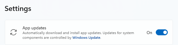 Auto updates on Windows