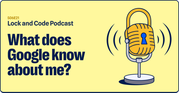 An illustrated padlock is mounted into a microphone stand with sound waves emitting from the device.