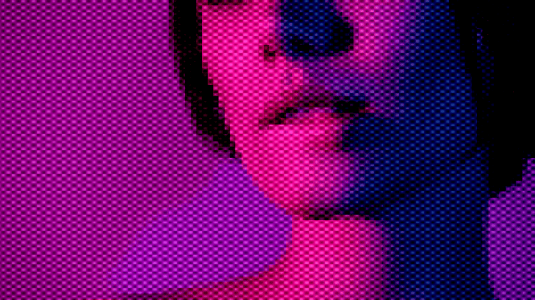 Pixellated woman