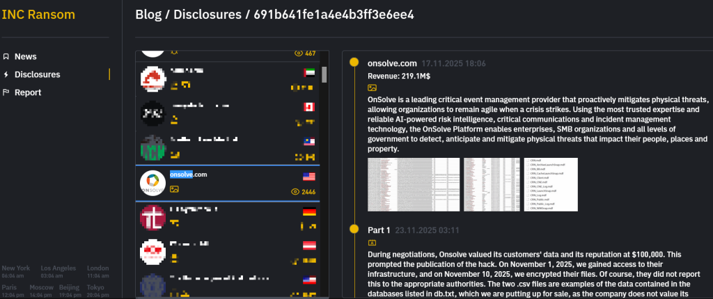 INC Ransom leak site