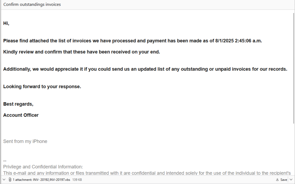 email body screenshot