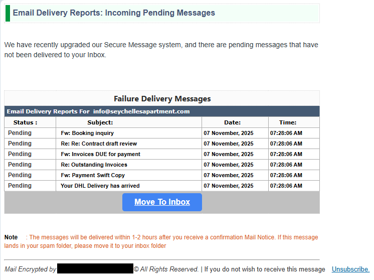 Phishing emails disguised as spam filter alerts are stealing logins ...