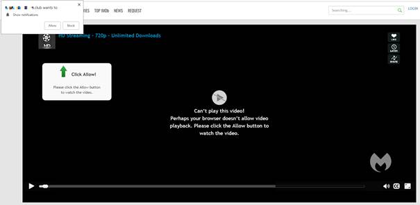 Click allow to play video?