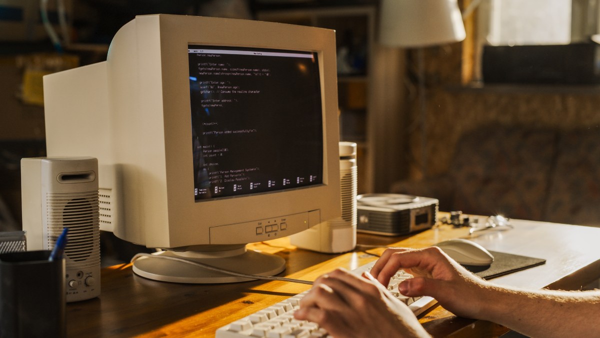 A computer from the 1990s