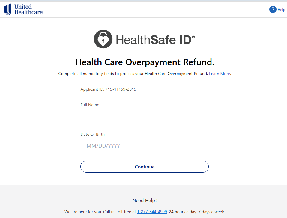 HealthSafe ID overpayment refund