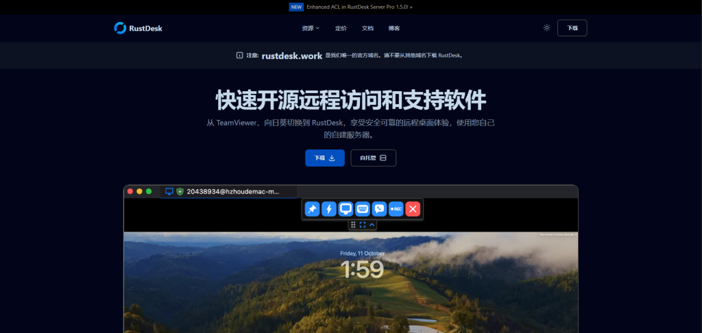 The fake site in Chinese