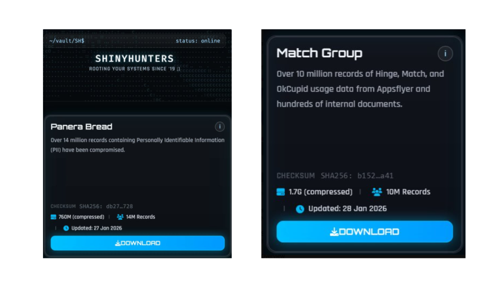 Claims posted by ShinyHunters