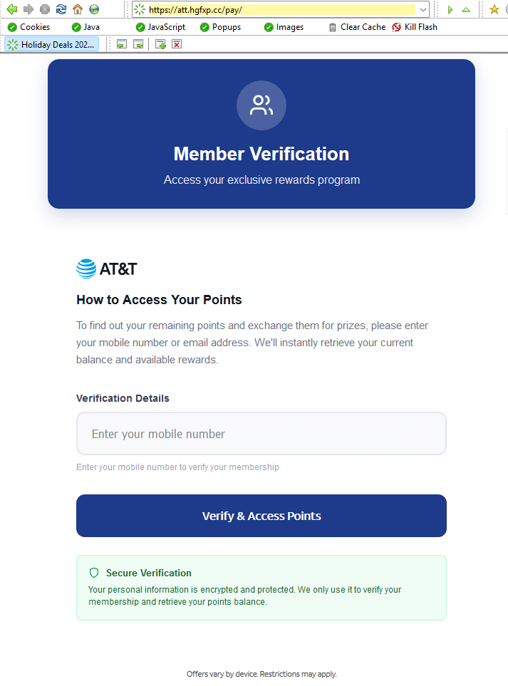 Watch out for AT&T rewards phishing text that wants your personal ...
